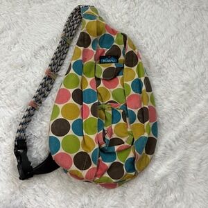 Kavu backpack sling Bag Polka Dot Multi Colored Adjustable Rope Strap